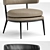 Modern Style Maxalto CARATOS Chair 3D model small image 2