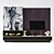 Modern Velvet Marble Fireplace 3D model small image 1