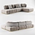 Elegant Infinity Sectional Sofa 3D model small image 1