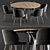 Title: Modern Dining Set: Gage Table and Camilie Chairs 3D model small image 1