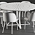 Title: Modern Dining Set: Gage Table and Camilie Chairs 3D model small image 3