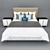 Sleek Contemporary Bed 3D model small image 1