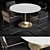 Modern Dining Set: Nero Table & Rouka Chairs 3D model small image 1