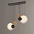 Elegant Metal Ceiling Light 3D model small image 2