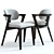 West Elm Adam Court Upholstered Dining Chair 3D model small image 1