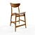 Modern Scandinavian Style Bar Chair 3D model small image 1