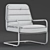 Chestnut Faux Leather Lounge Chair 3D model small image 3