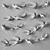 Resin Gull Wall Decor 3D model small image 3