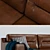 Modern Leather EQ3 Remi Sofa 3D model small image 2