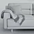 Modern Leather EQ3 Remi Sofa 3D model small image 3