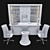 Elegant Vogue Office Furniture 3D model small image 3