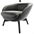 Modern Minotti Russell Armchair Set 3D model small image 2