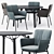 Elegant ROLF BENZ Dining Set 3D model small image 1