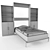 Hidden Wall Bed: Space-Saving Solution 3D model small image 3