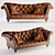 Chatsworth Victorian Sofa: Timeless Elegance 3D model small image 1