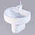 Color Motion Washbasin: The Perfect Addition for a Unique Bathroom 3D model small image 2