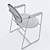 Luxury Leather Gemma Chair by Baxter 3D model small image 3