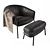 Grasso Leather Lounge Chair 3D model small image 1