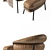 Grasso Leather Lounge Chair 3D model small image 2