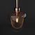 Lumina Deco Bessa Pendant: Elegant Rosé Gold Lighting 3D model small image 2