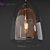 Lumina Deco Bessa Pendant: Elegant Rosé Gold Lighting 3D model small image 3