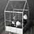 Geometric Mini Greenhouse Terrarium 3D model small image 3