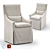 RH Belgian Slip Covered Armchair 3D model small image 1