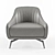 Luxury Natuzzi Felicità Armchair  3D model small image 2