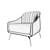 Luxury Natuzzi Felicità Armchair  3D model small image 3