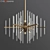 Modern 6-Light Brass Chandelier 3D model small image 1