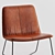 Sleek Leather Lounge Chair 3D model small image 3