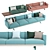 Kettal Boma Customizable Sofa 3D model small image 1