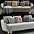 Minotti Jacques Sofa: Timeless Elegance with Unmatched Comfort 3D model small image 1