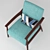 Carson Carrington Blue Armchair: Stylish Mid-Century Design 3D model small image 3