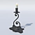 Elegant Single Candlestick Stand 3D model small image 1