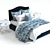 Sophisticated Blue Raleigh Bed by Pottery Barn 3D model small image 2