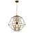 Geometric Gold Pendant: Contemporary Glam in Metal 3D model small image 1