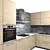 Stylish Kitchen Furniture Set 3D model small image 3