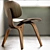 Elegant Plywood DCW Chair 3D model small image 2