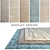 DOVLET HOUSE 5-Piece Carpets (Part 320) 3D model small image 1