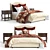 Elegant Pottery Barn Raleigh Bed 3D model small image 1