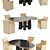 Modern Central Table & Chair Set 3D model small image 2