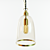 Vintage Brass and Glass Pendant 3D model small image 2