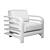 Stylish Rattan Lounge Chair 3D model small image 3