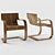 Sleek Streamline Lounge Chair 3D model small image 1