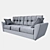 Elegant Madeira Deluxe Sofa 3D model small image 2