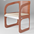 Modern Wood Chair 3D model small image 1