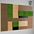 Wood and Moss Wall Panel 3D model small image 1