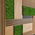 Wood and Moss Wall Panel 3D model small image 2