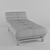 Sleek Trestle Bed Frame 3D model small image 3